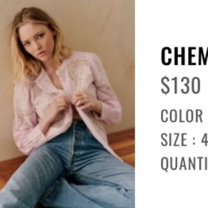 Sézane Honey shirt size 46 (14)